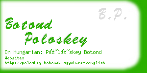 botond poloskey business card